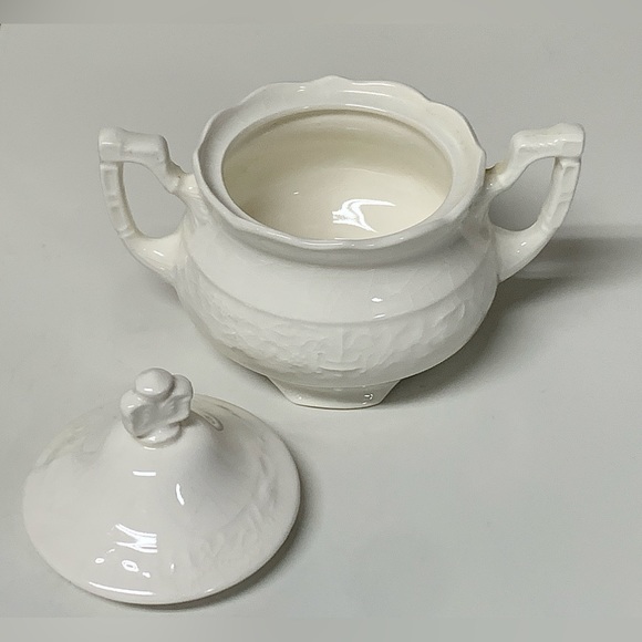 1920s Vintage 2 Handled Lidded MOUNT CLEMENS VOGUE Pottery Sugar Bowl - Picture 7 of 14